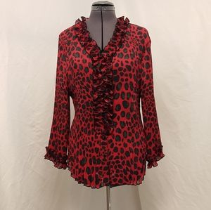 Fun, Cleo brand leopard print blouse.